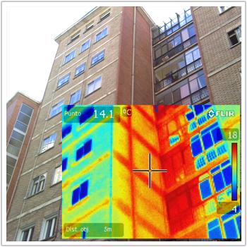 Medición de aislamiento término de edificios en Granada