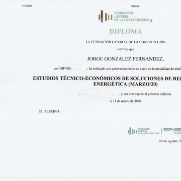 Certificado curso aislamiento térmico