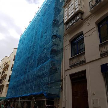 Trabajos impermeabilización rehabilitación fachada edificio Granada